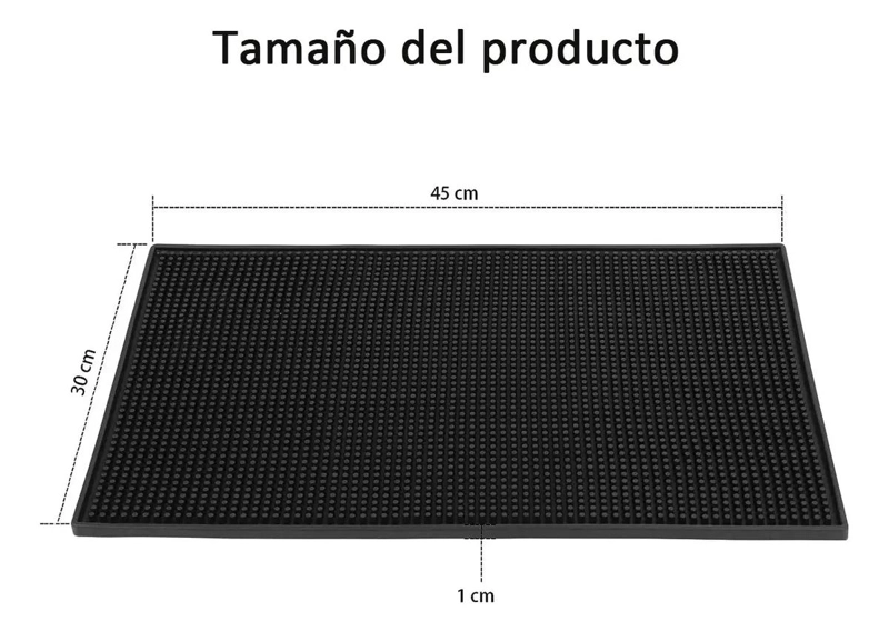 GOMA BAR NEGRA ESCURRIDOR VASO COPAS 45X30 CM - 2