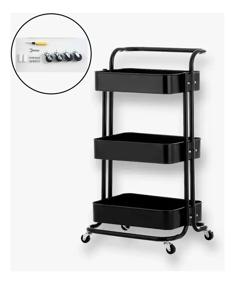 CARRITO ORGANIZADOR DE ALMACENAMIENTO 3 NIVELES - 2