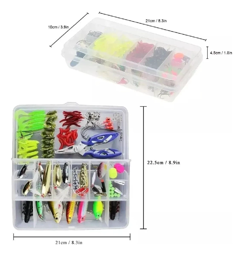 KIT DE SEÑUELOS PARA PESCA 101 PIEZAS - 4