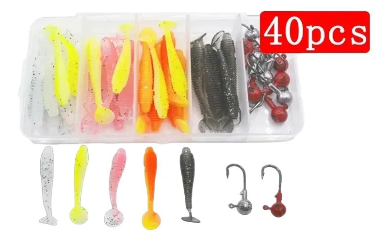KIT DE PESCA 40 PIEZAS CON SEÑUELOS Y ANZUELOS - 3