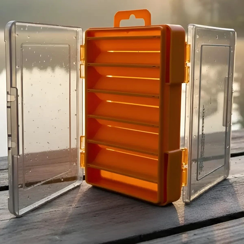 CAJA DOBLE CARA PARA SEÑUELOS Y ANZUELOS DE PESCA - 1