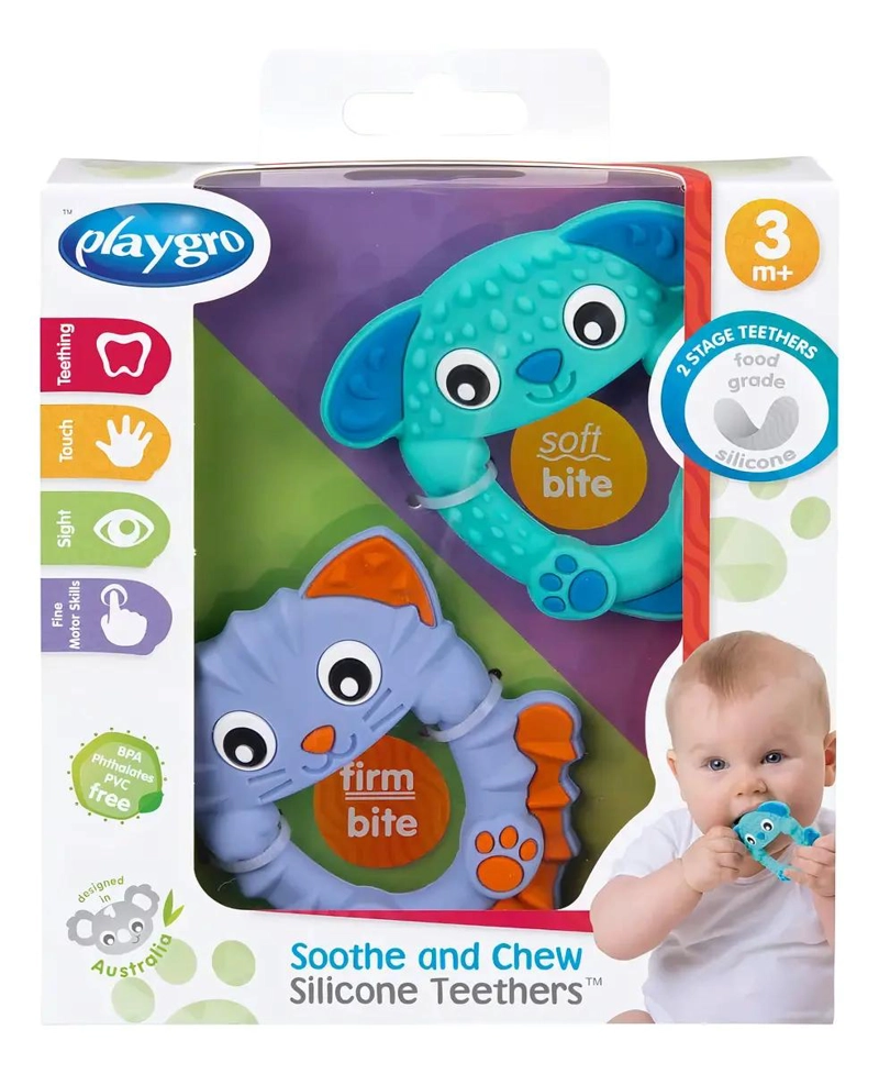 PACK DE MORDEDORES DE SILICONA PARA BEBE S - 1