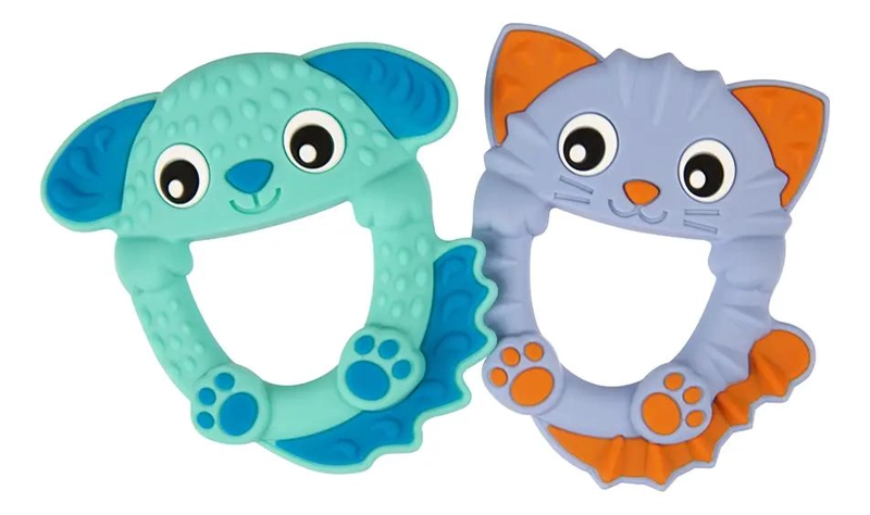 PACK DE MORDEDORES DE SILICONA PARA BEBE S - 2