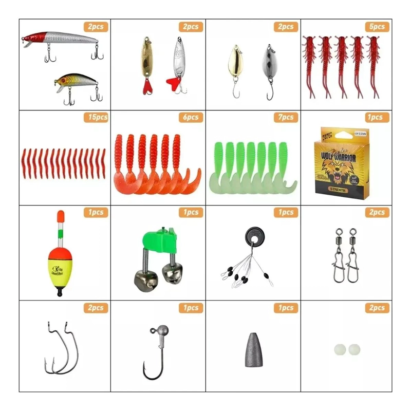 KIT COMPLETO DE PESCA CON CAÑA Y CARRETE 2.4M - 4