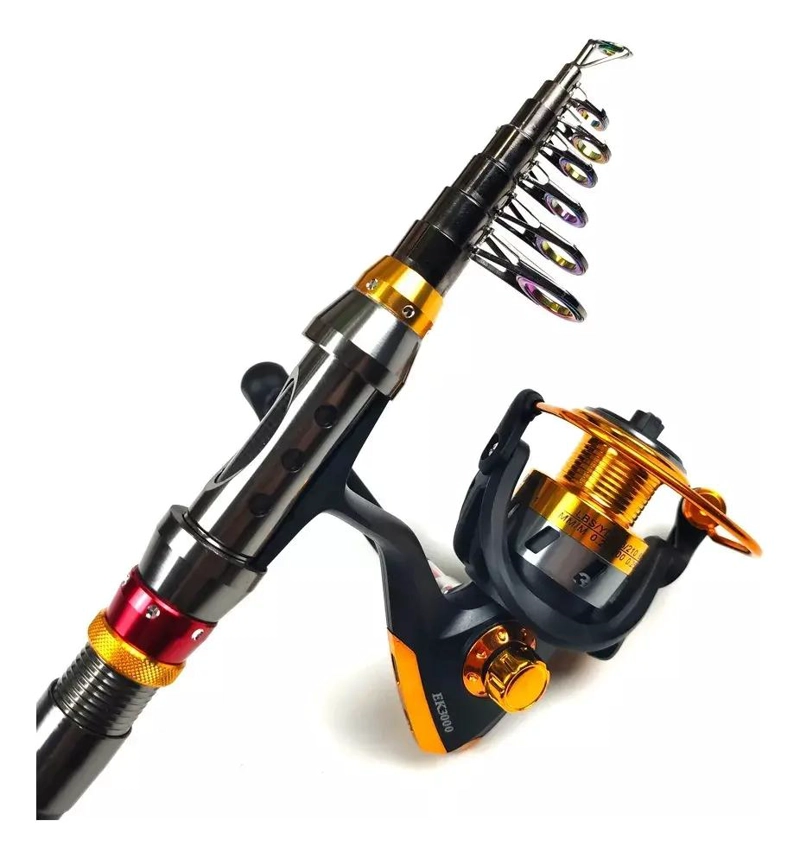 KIT COMPLETO DE PESCA CON CAÑA Y CARRETE 2.4M - 5