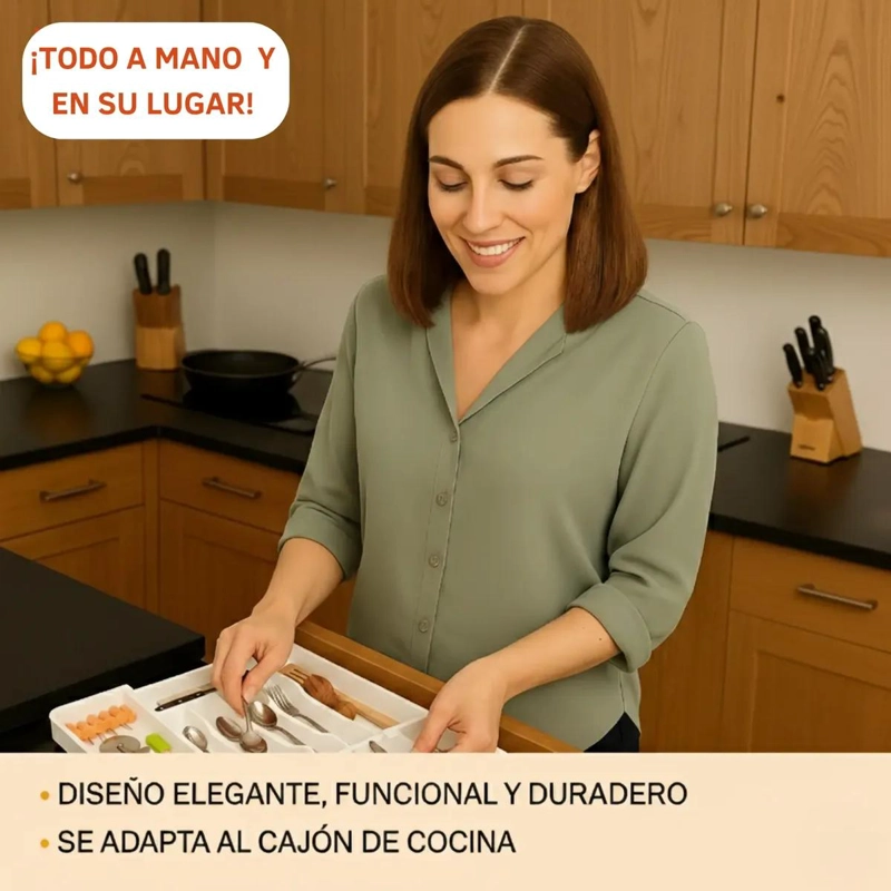 ORGANIZADOR DE CUBIERTOS EXTENSIBLE Y EXTRAIBLE - 2