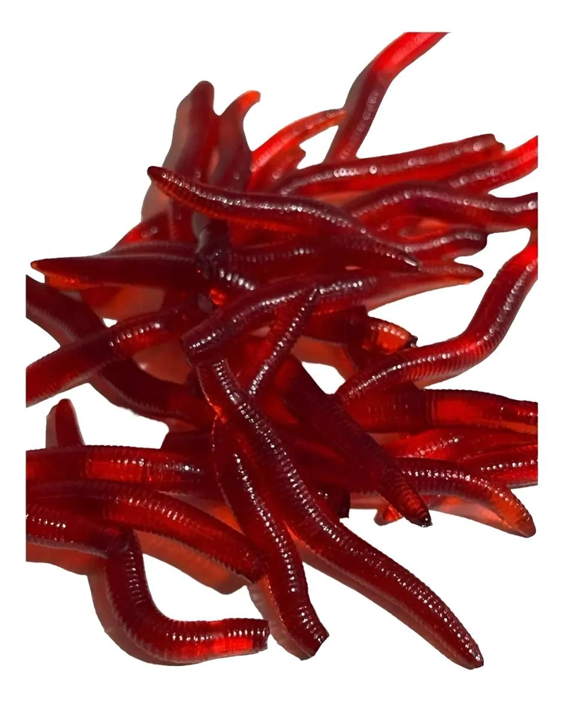 LOMBRIZ DE SILICONA 50 UNIDADES PARA PESCA - 1