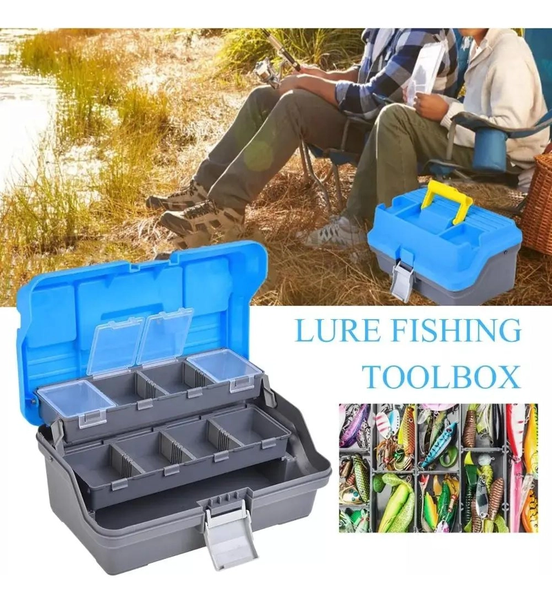 CAJA DE PESCA 9 ESPACIOS 32X15CM - 4