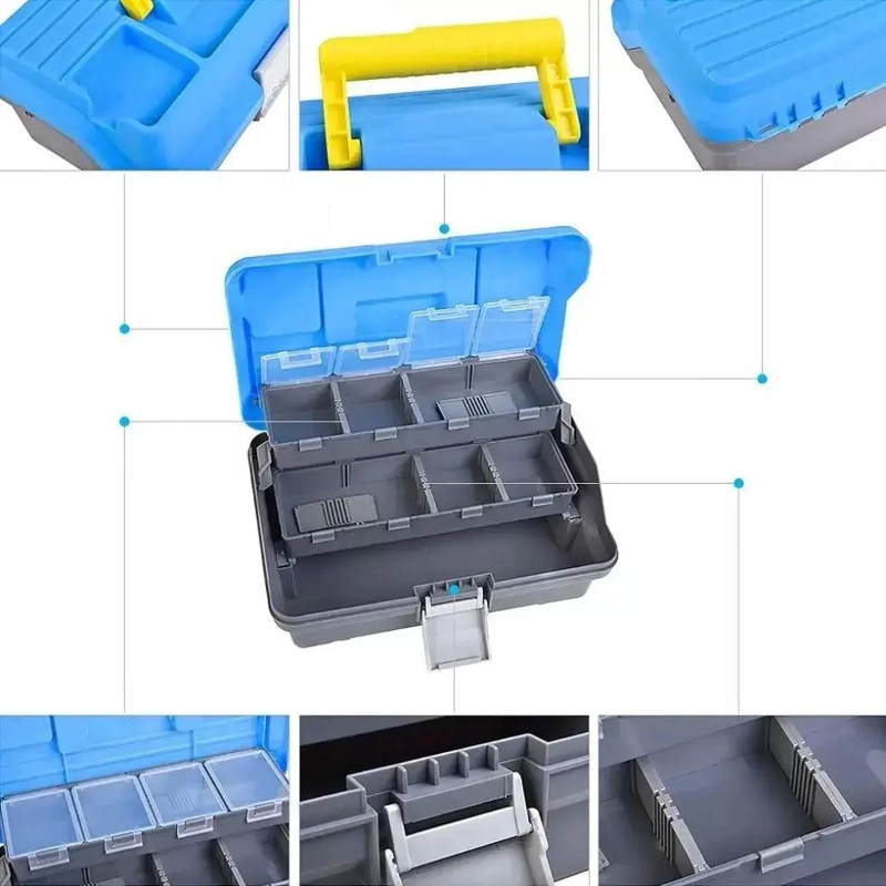 CAJA DE PESCA 9 ESPACIOS 32X15CM - 5