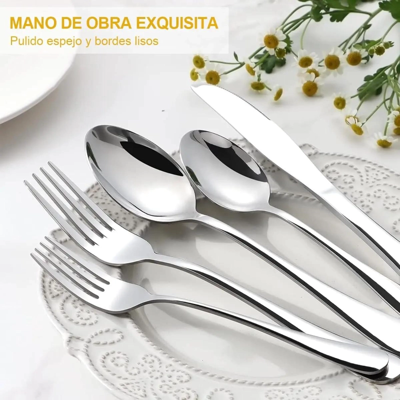 SET 30 PIEZAS CUBIERTOS ACERO INOXIDABLE - 4