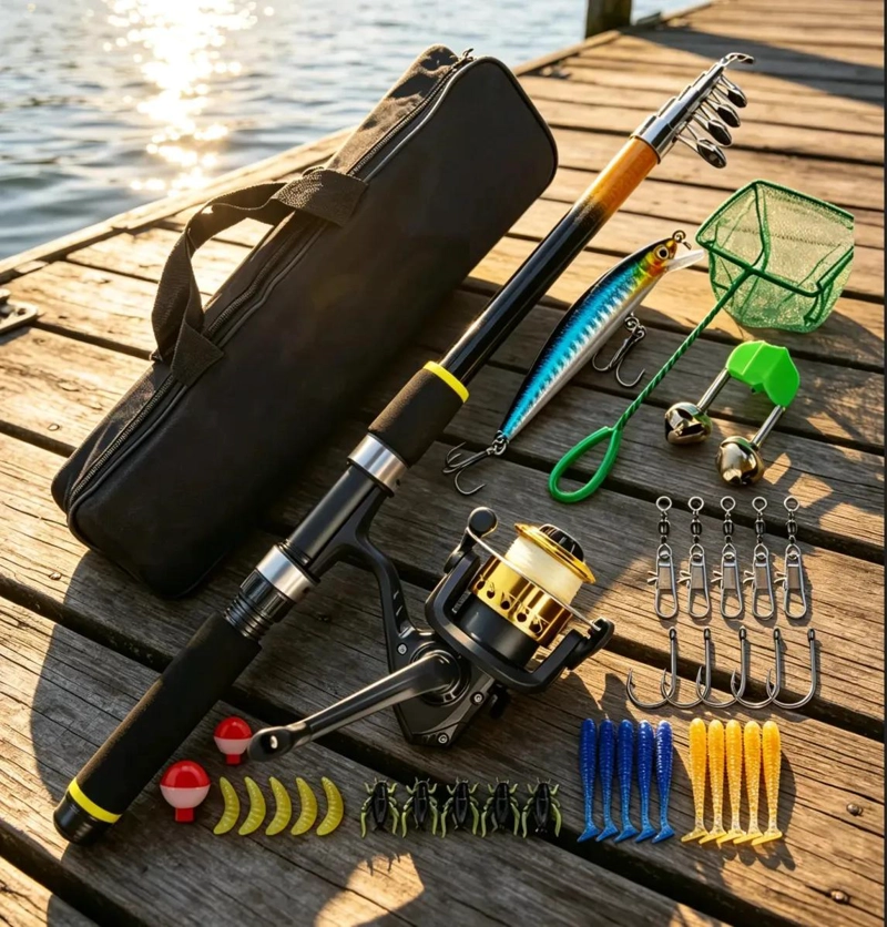 KIT DE PESCA COMPLETO 2.1M CON ACCESORIOS - 1