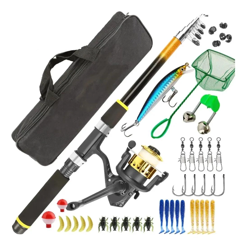 KIT DE PESCA COMPLETO 2.1M CON ACCESORIOS - 2