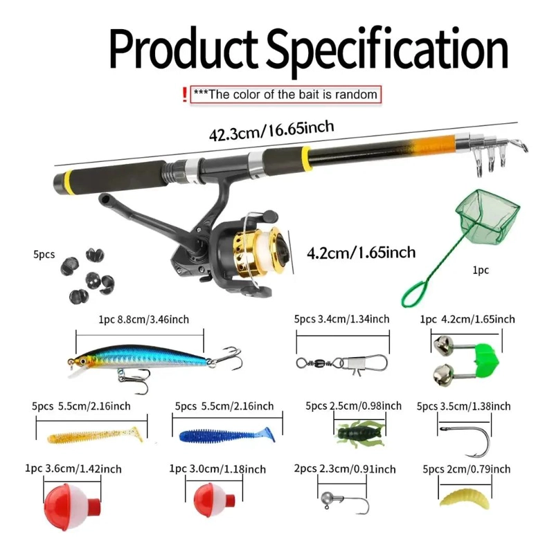 KIT DE PESCA COMPLETO 2.1M CON ACCESORIOS - 3