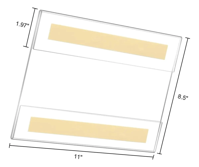 PORTA FOLLETO ACRILICO PARA PARED 6 PIEZAS A4 - 3