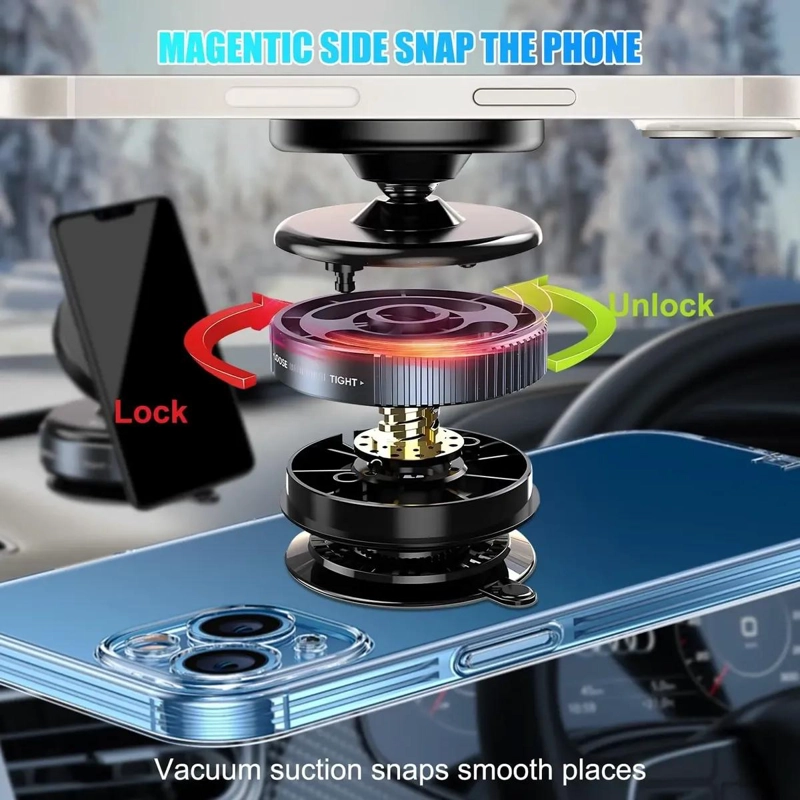 SOPORTE MAGNE TICO 360° PARA CELULAR EN AUTO - 2