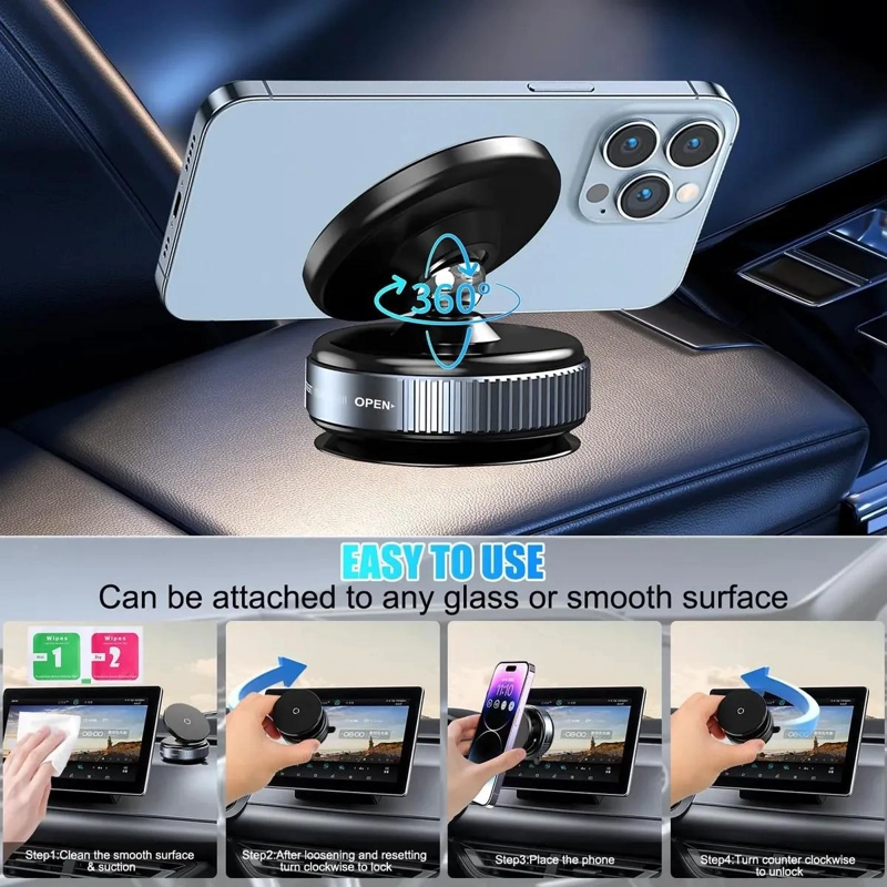 SOPORTE MAGNE TICO 360° PARA CELULAR EN AUTO - 3