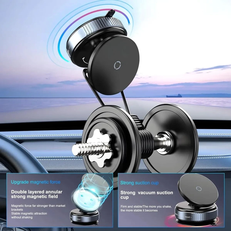 SOPORTE MAGNE TICO 360° PARA CELULAR EN AUTO - 4