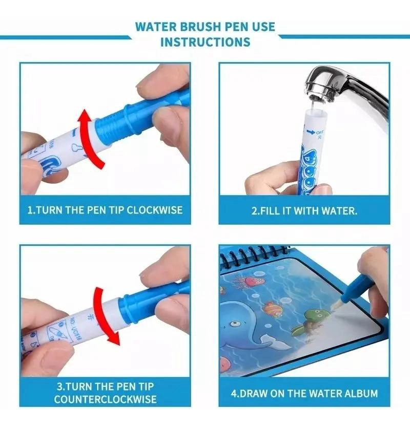 3 LIBROS DE PINTURA CON AGUA PARA NIÑOS - 4