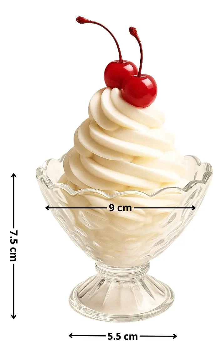 6 COPAS DE VIDRIO PARA POSTRE Y HELADO - 2