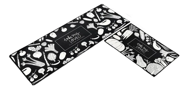 ALFOMBRA ANTIDESLIZANTE PARA COCINA Y BAÑO EN JUEGO DE 2 - 1
