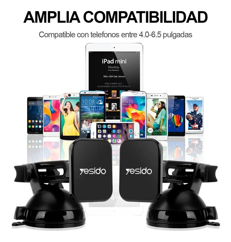 SOPORTE MAGNE TICO PARA CELULAR COLOR NEGRO - 3