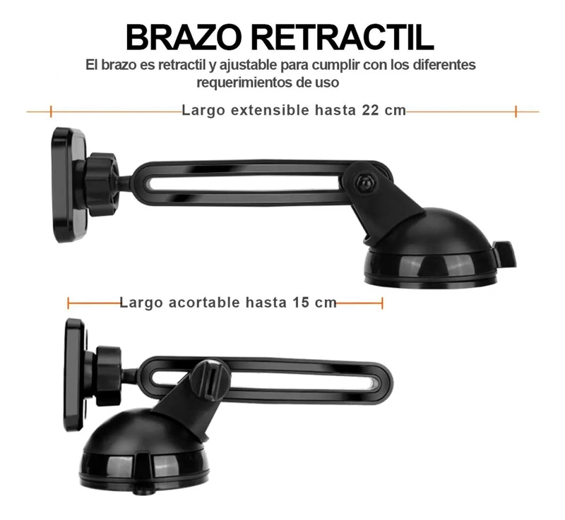 SOPORTE MAGNE TICO PARA CELULAR COLOR NEGRO - 5