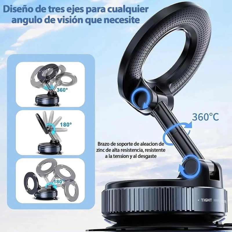 SOPORTE MAGNE TICO PARA CELULAR 360° AJUSTABLE - 5