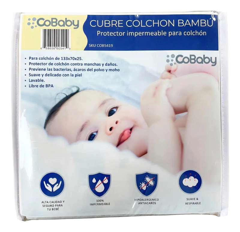 PROTECTOR DE COLCHON CUNA IMPERMEABLE 133X70 - 1