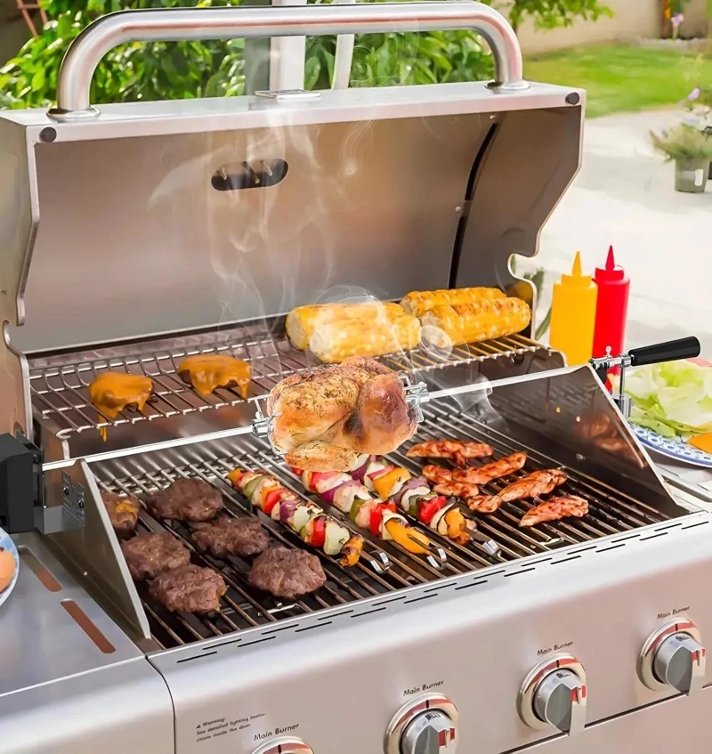 SET MOTOR PARRILLA 15 KG CON TENEDORES Y SOPORTES - 2