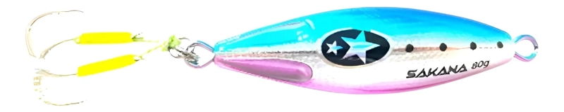 SENUELO JIGU SLOW SAKANA 80G CON 2 GANCHOS AZUL - 1