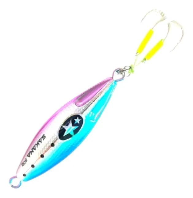 SENUELO JIGU SLOW SAKANA 80G CON 2 GANCHOS AZUL - 2