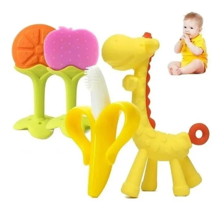 MORDEDOR DE SILICONA PARA BEBE S PACK 4 - 1