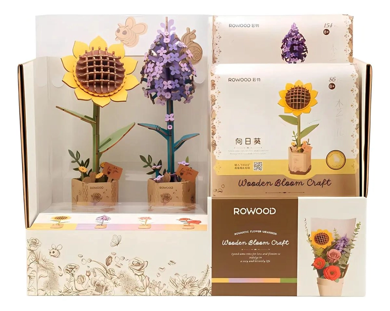 ROMPECABEZAS 3D DE MADERA FLORES LILAC 154 PIEZAS - 5
