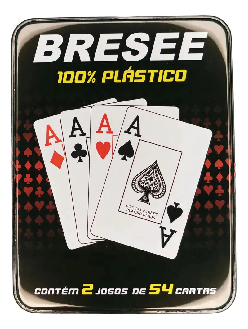 BARAJA INGLESA DE PLASTICO EN CAJA METALICA - 2