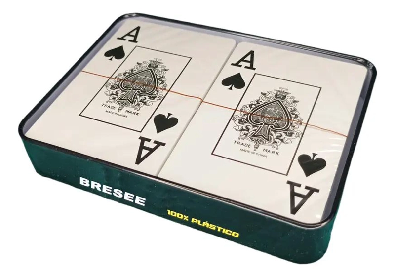 BARAJA INGLESA DE PLASTICO EN CAJA METALICA - 4