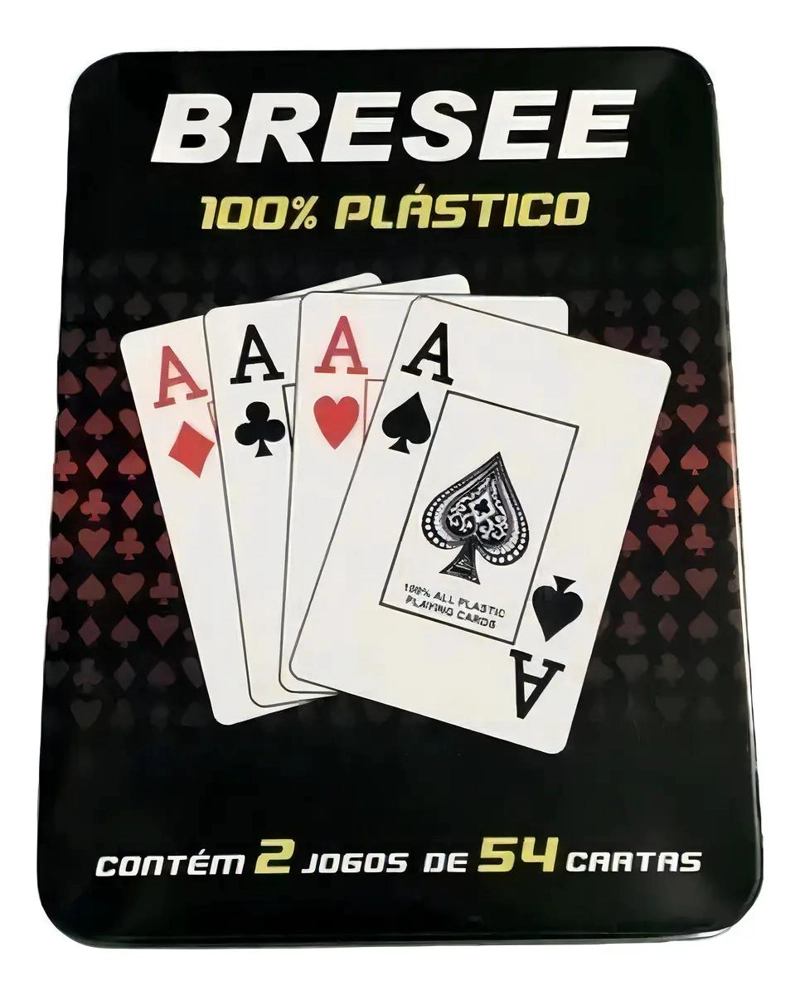 BARAJA INGLESA DE PLASTICO EN CAJA METALICA - 5