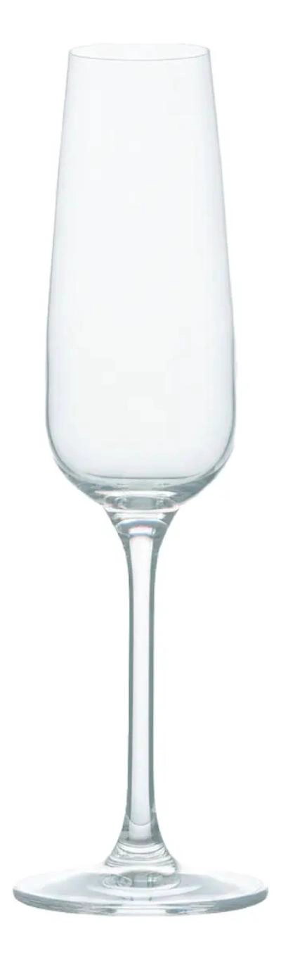 SET 6 COPAS ESPUMANTE 200ML CRISTAL TRANSPARENTE - 1