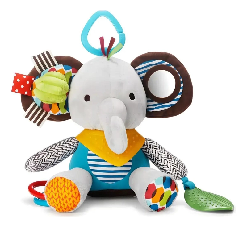 PELUCHE SENSORIAL ELEFANTE GRIS CON MORDEDOR - 1