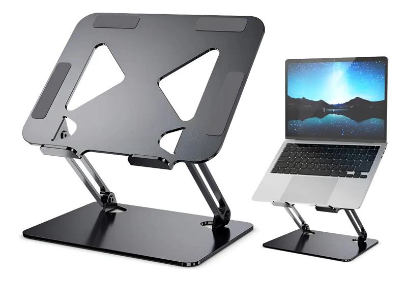 SOPORTE PLEGABLE AJUSTABLE PARA NOTEBOOK GRIS - 1