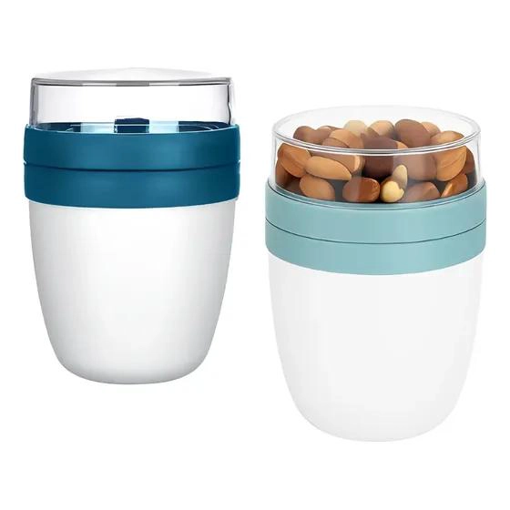 PACK 2 VASOS YOGURT CEREALES FRUTAS 650ML - 2