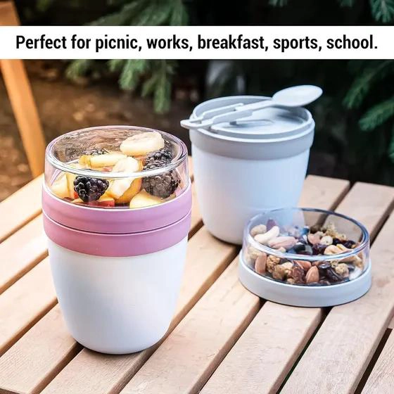 PACK 2 VASOS YOGURT CEREALES FRUTAS 650ML - 4
