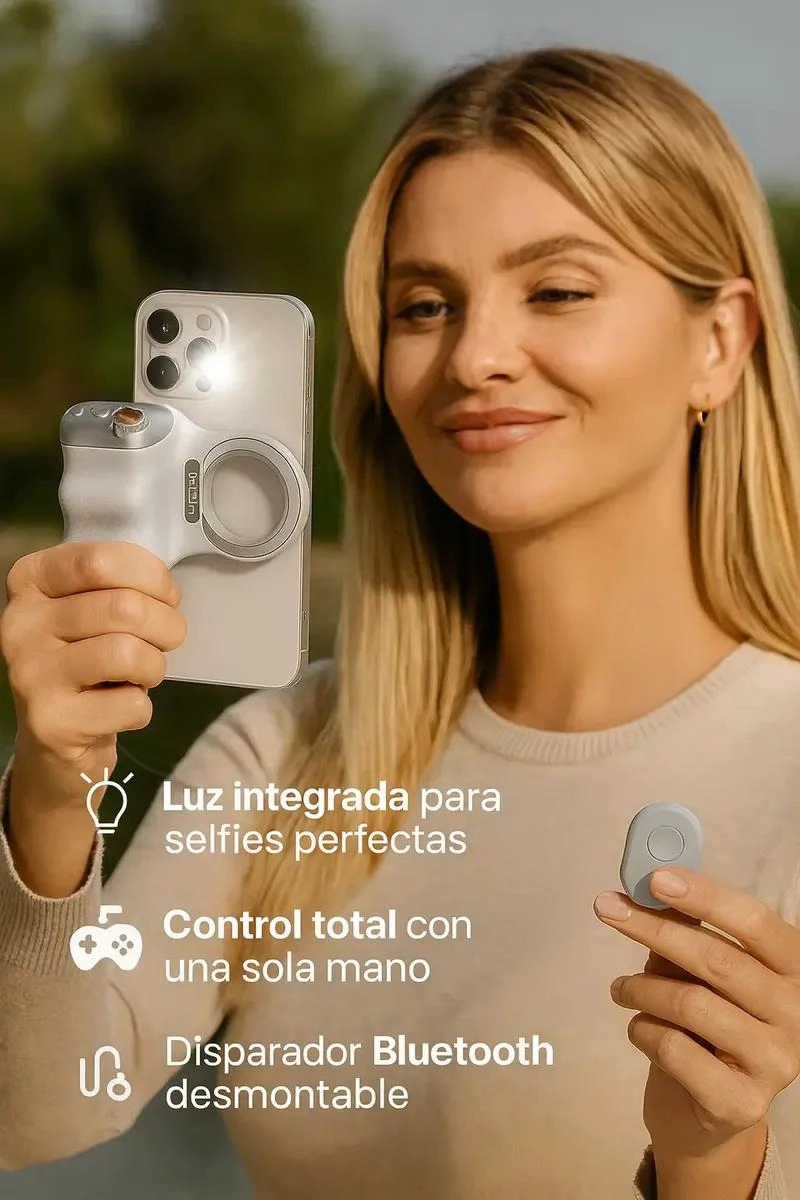 GRIP MAGNE TICO PARA SMARTPHONE CON DISPARADOR REMOTO - 4