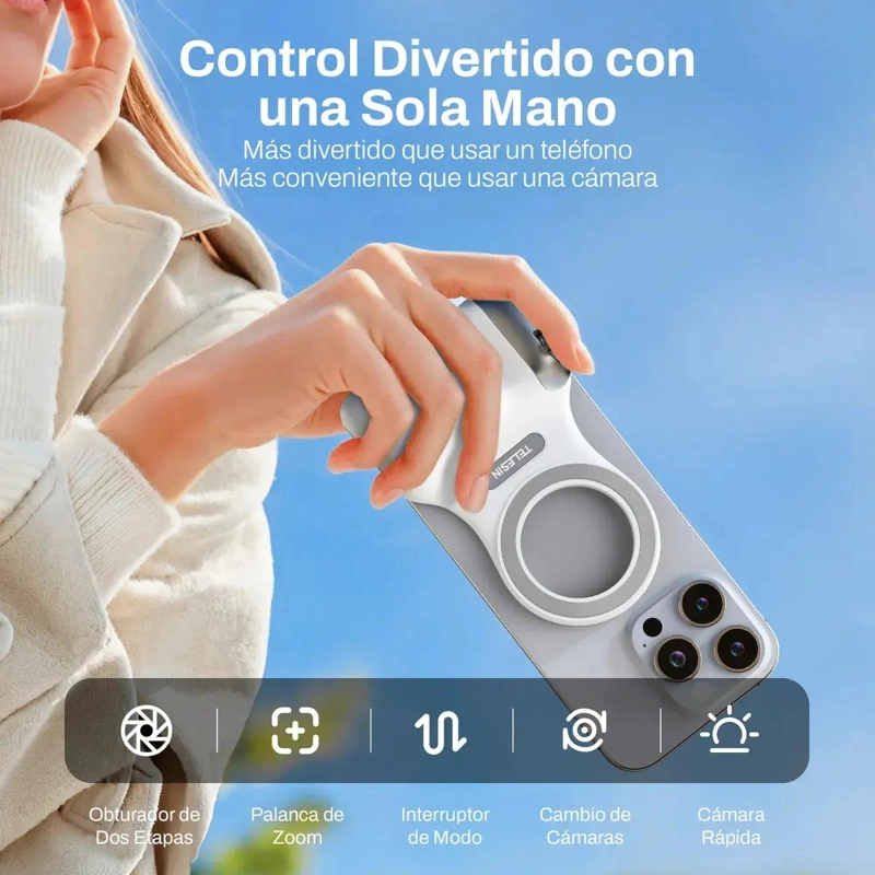 GRIP MAGNE TICO PARA SMARTPHONE CON DISPARADOR REMOTO - 5