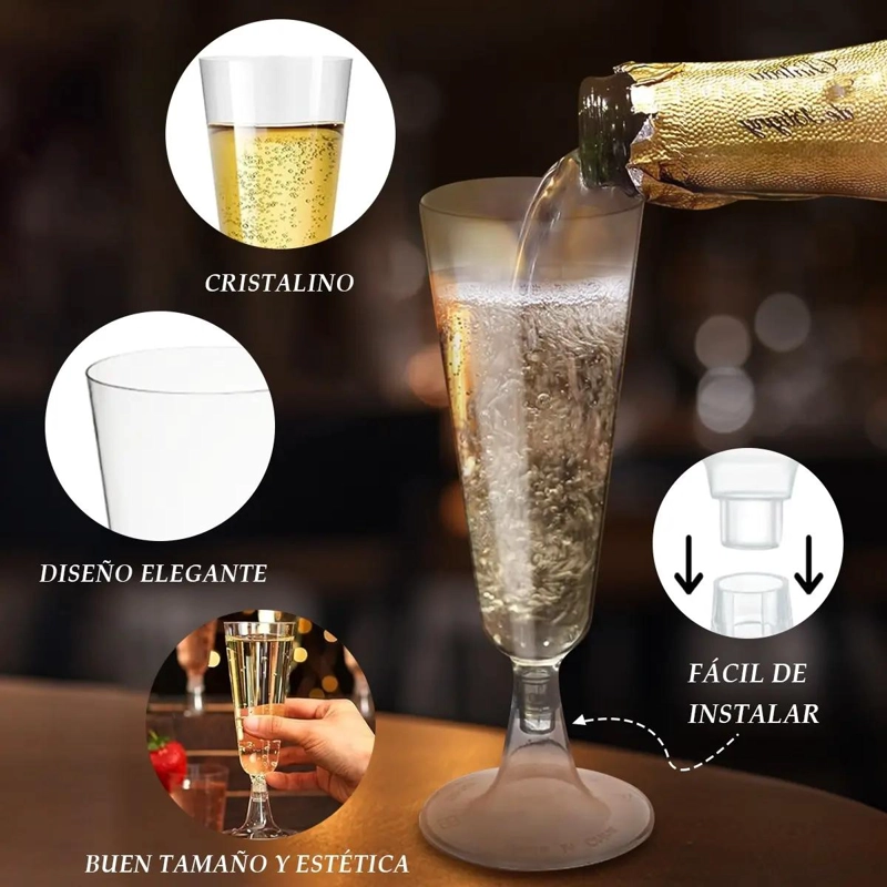 30 COPAS DE ACRILICO PARA CHAMPAGNE - 3