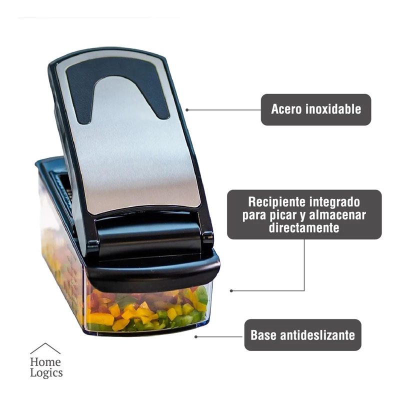 PICADORA DE VERDURAS 2 EN 1 ACERO INOX - 2