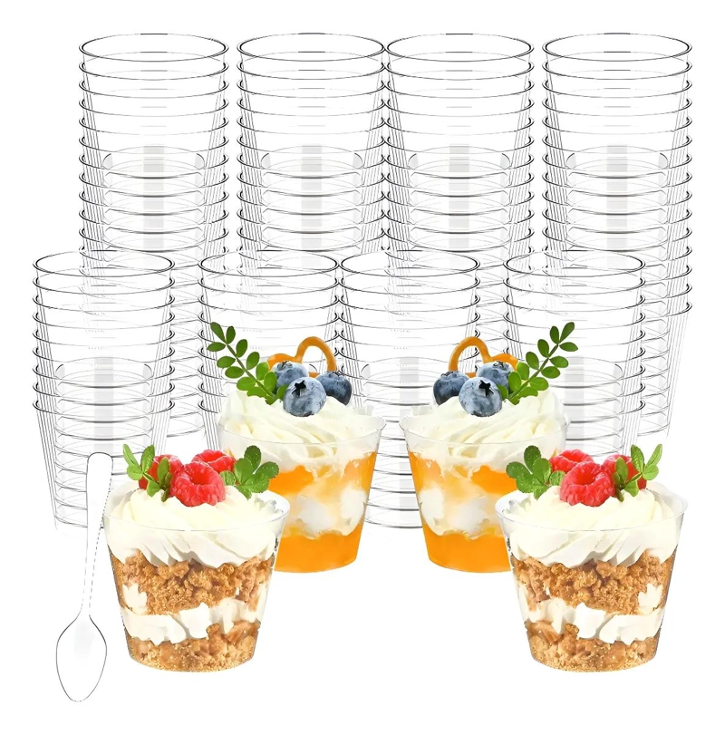 PACK 100 VASOS Y 100 CUCHARAS DESECHABLES - 1