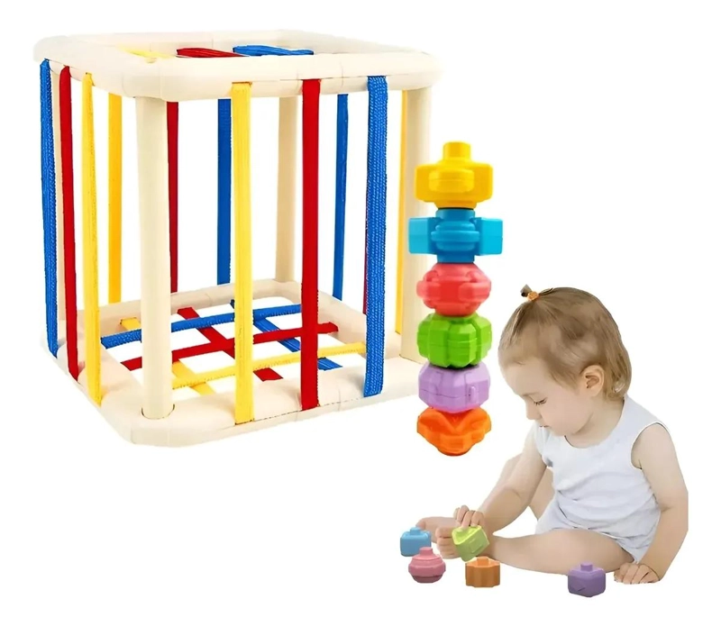 CUBO DIDACTICO INTERACTIVO SENSORIAL PARA BEBE - 1