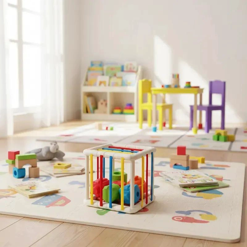 CUBO DIDACTICO INTERACTIVO SENSORIAL PARA BEBE - 4