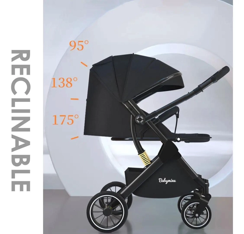 COCHE DE PASEO COMPACTO REVERSIBLE DORADO - 3