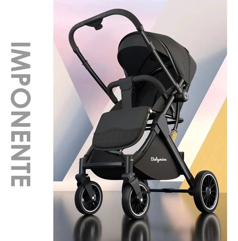 COCHE DE PASEO COMPACTO REVERSIBLE DORADO - 5